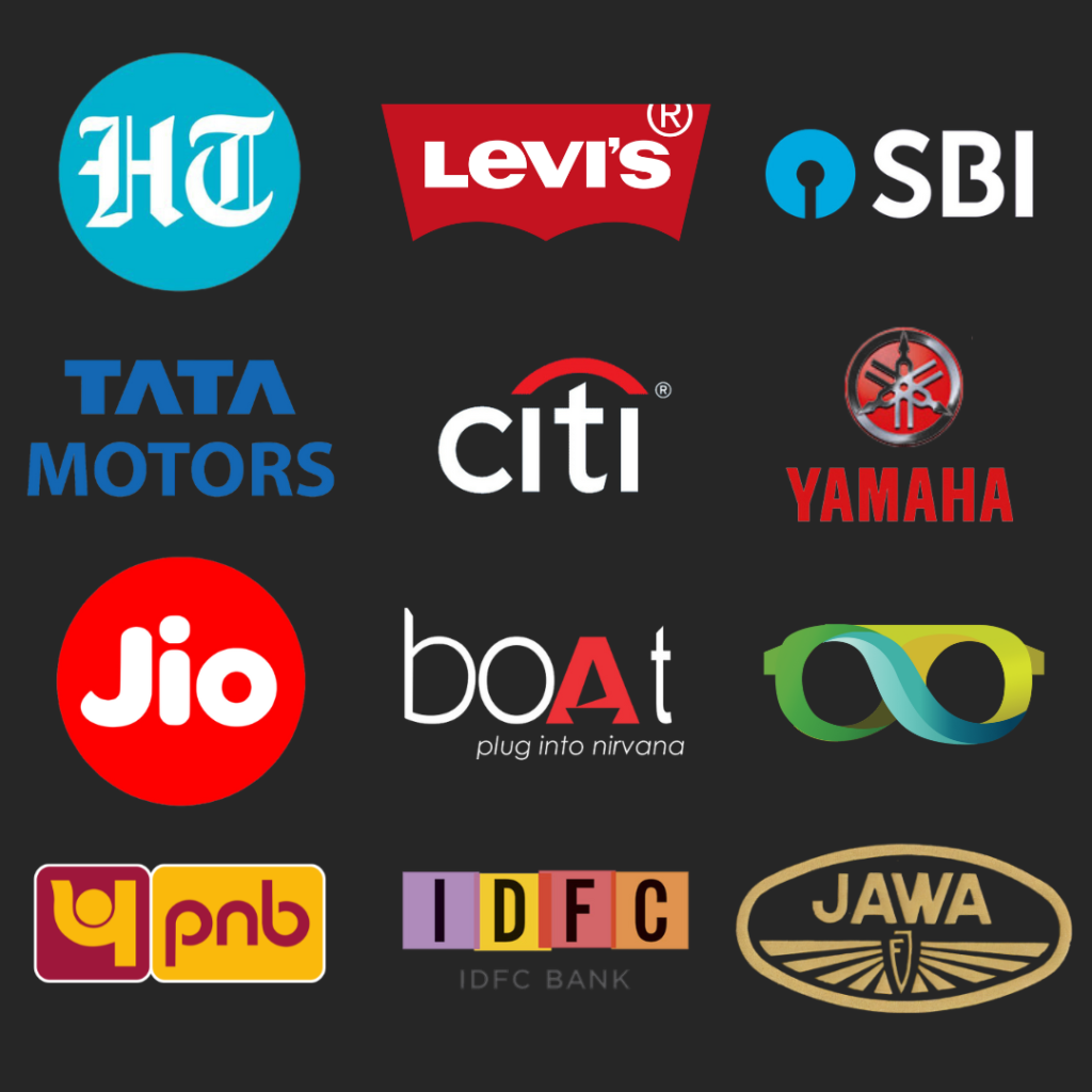 Logos of all the clients of TAG Media